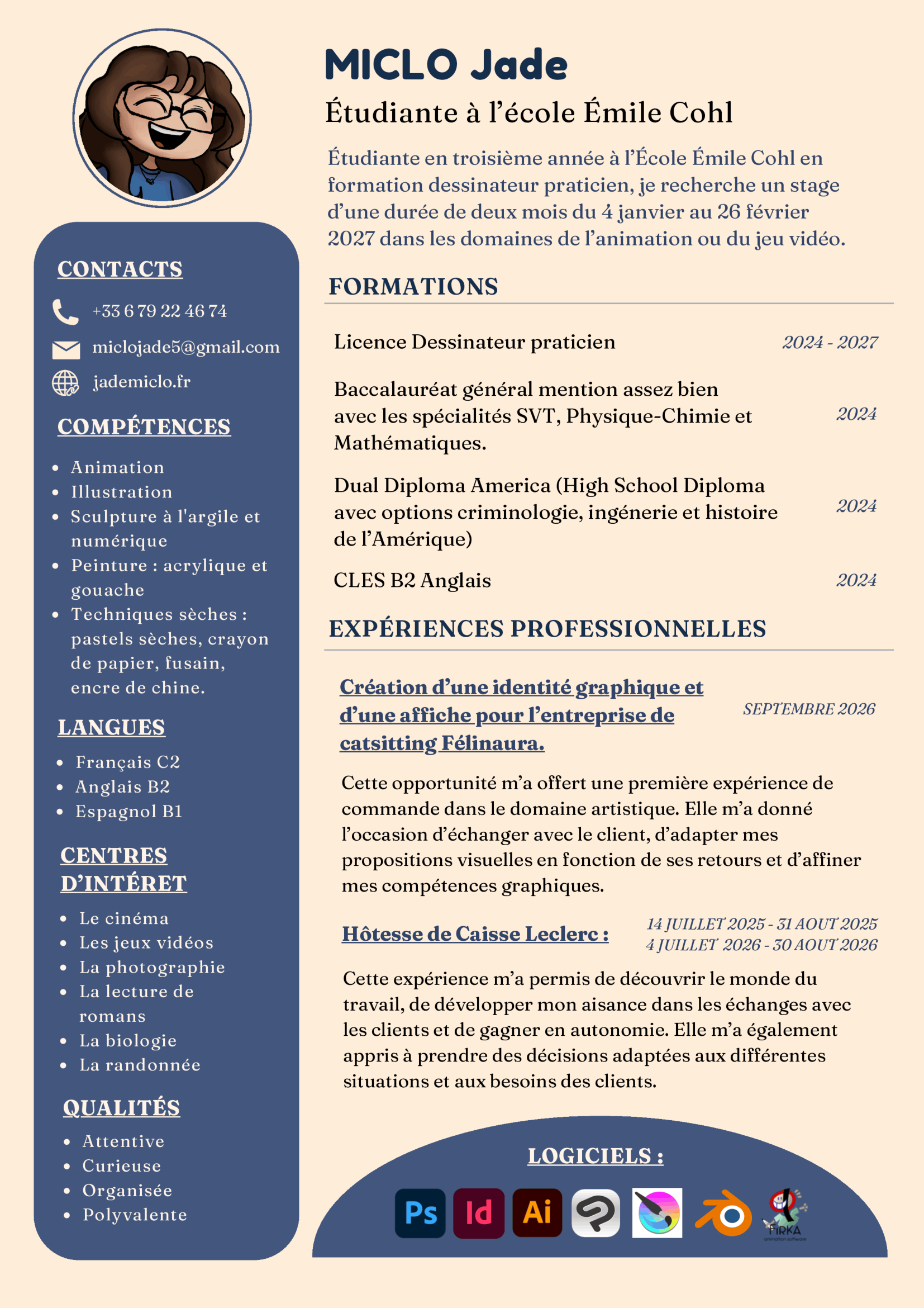 CV de Jade Miclo
